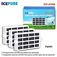 Icepure Filtre à air pour Whirlpool Microban ANT001 / 481248048172 (3 St.)